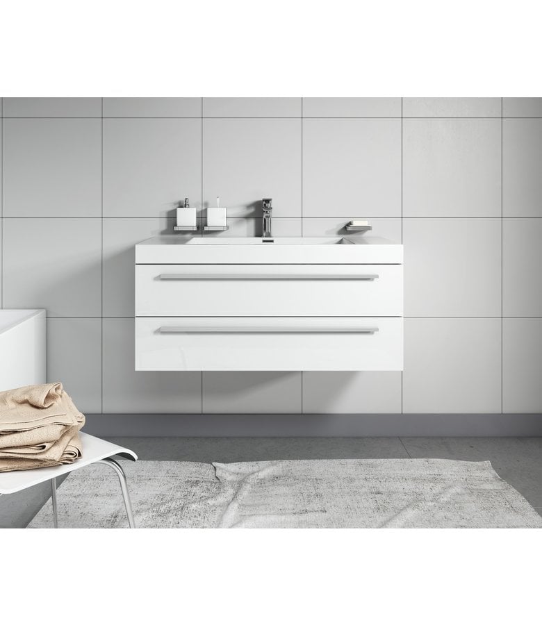 Badplaats Badkamermeubel Rome 100cm - Hoogglans Wit