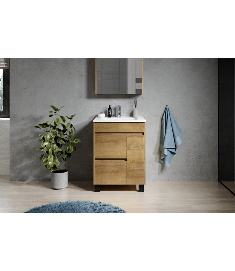 Badplaats Badkamermeubel Salzburg 60cm - Eiken