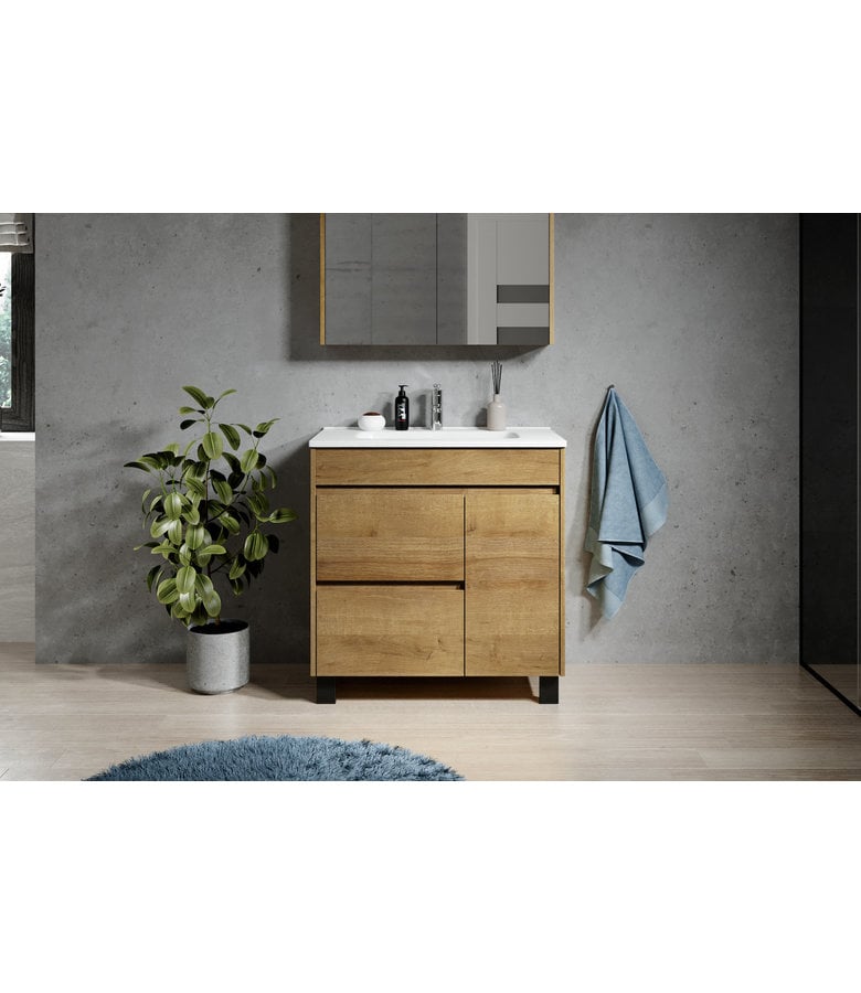 Badplaats Badkamermeubel Salzburg 80cm - Eiken