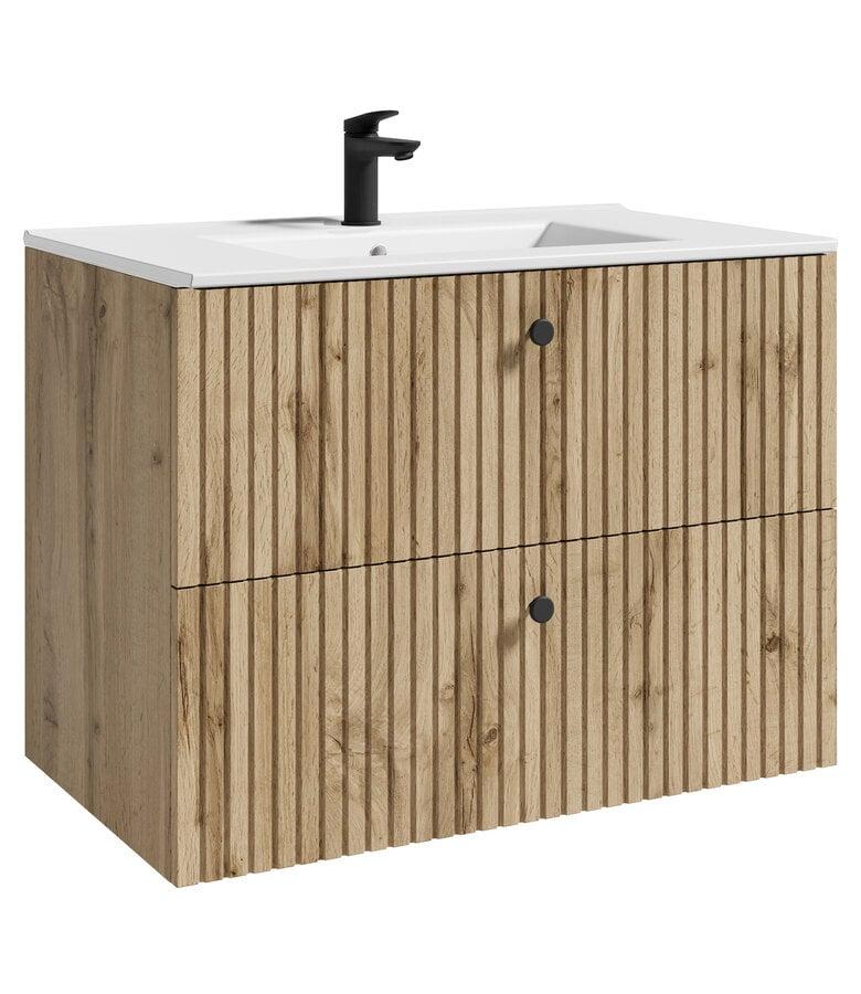 badplaats Badkamermeubel Saros 80cm - eiken badplaats Badkamermeubel Saros 80cm - eiken