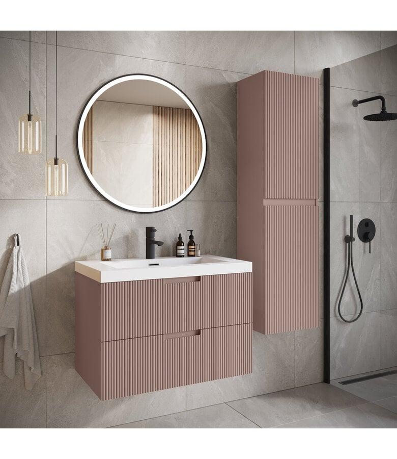 Badplaats Badkamermeubel Thermis 100cm - Mat Roze