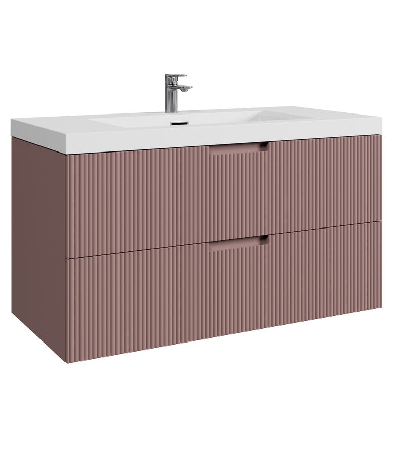 badplaats Badkamermeubel Thermis 100cm - mat roze