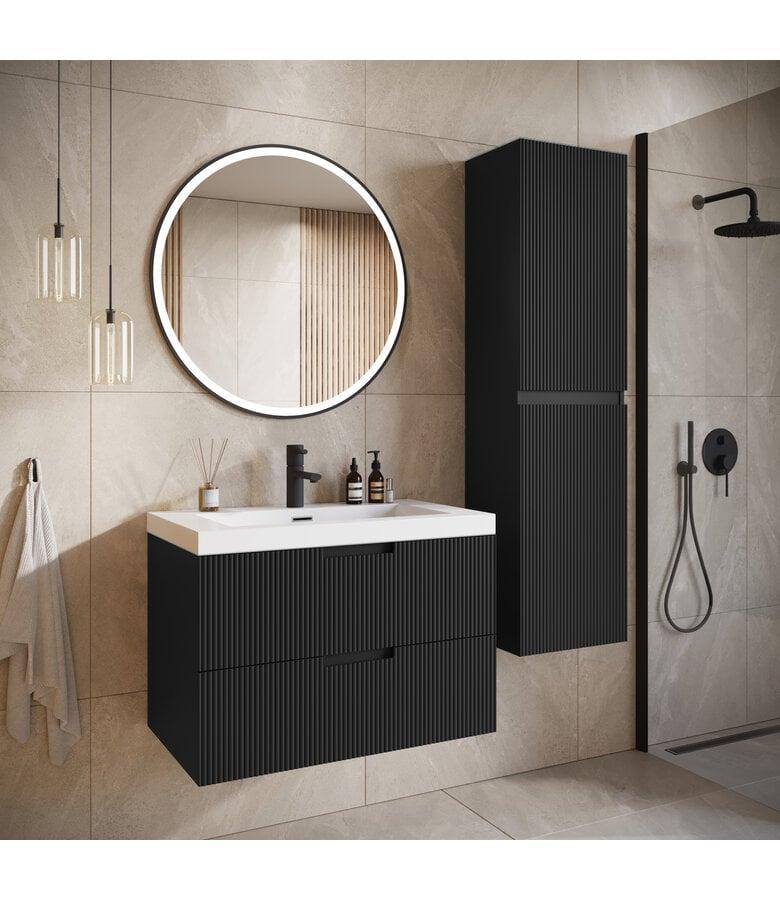 Badplaats Badkamermeubel Thermis 100cm - Mat Zwart