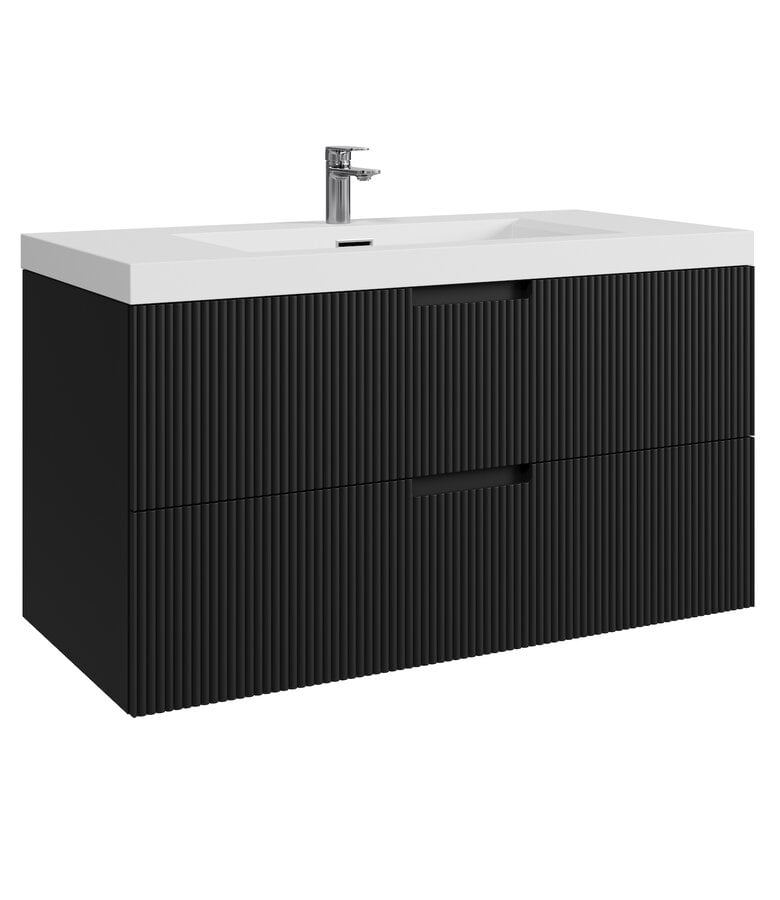 badplaats Badkamermeubel Thermis 100cm - mat zwart badplaats Badkamermeubel Thermis 100cm - mat zwart