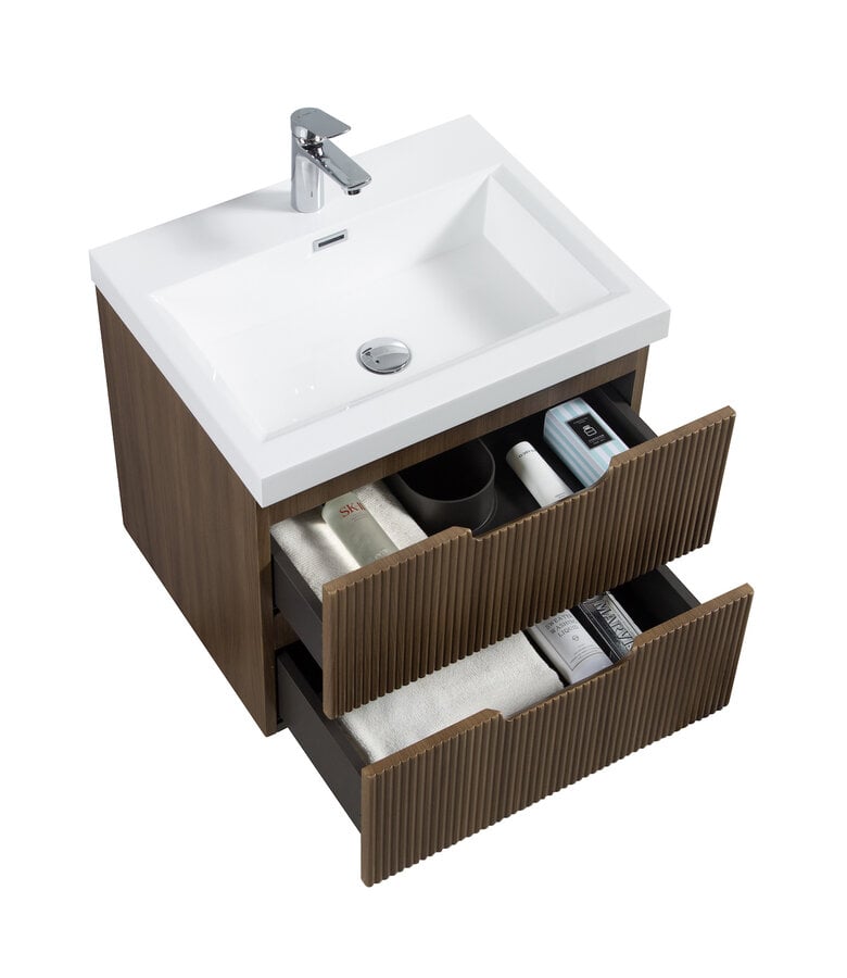 Badplaats Badkamermeubel Thermis 60cm - Bruin Teak