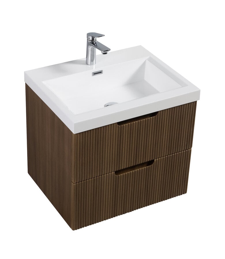 Badplaats Badkamermeubel Thermis 60cm - Bruin Teak