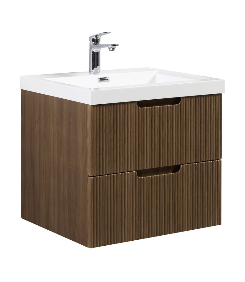 badplaats Badkamermeubel Thermis 60cm - bruin teak