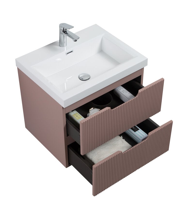 Badplaats Badkamermeubel Thermis 60cm - Mat Roze