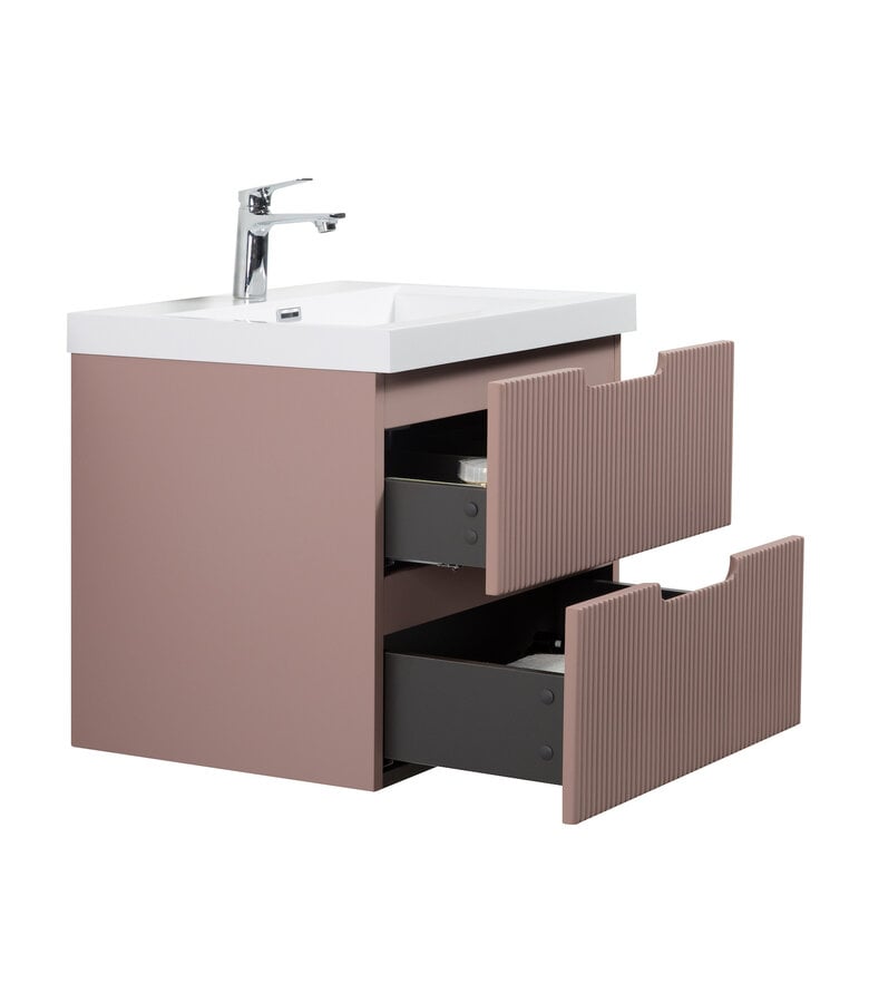 Badplaats Badkamermeubel Thermis 60cm - Mat Roze