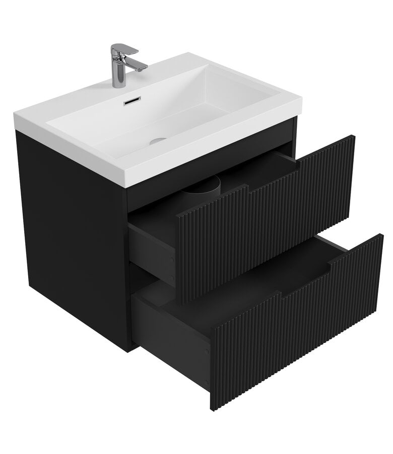 Badplaats Badkamermeubel Thermis 60cm - Mat Zwart