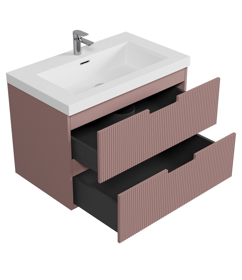 Badplaats Badkamermeubel Thermis 80cm - Mat Roze