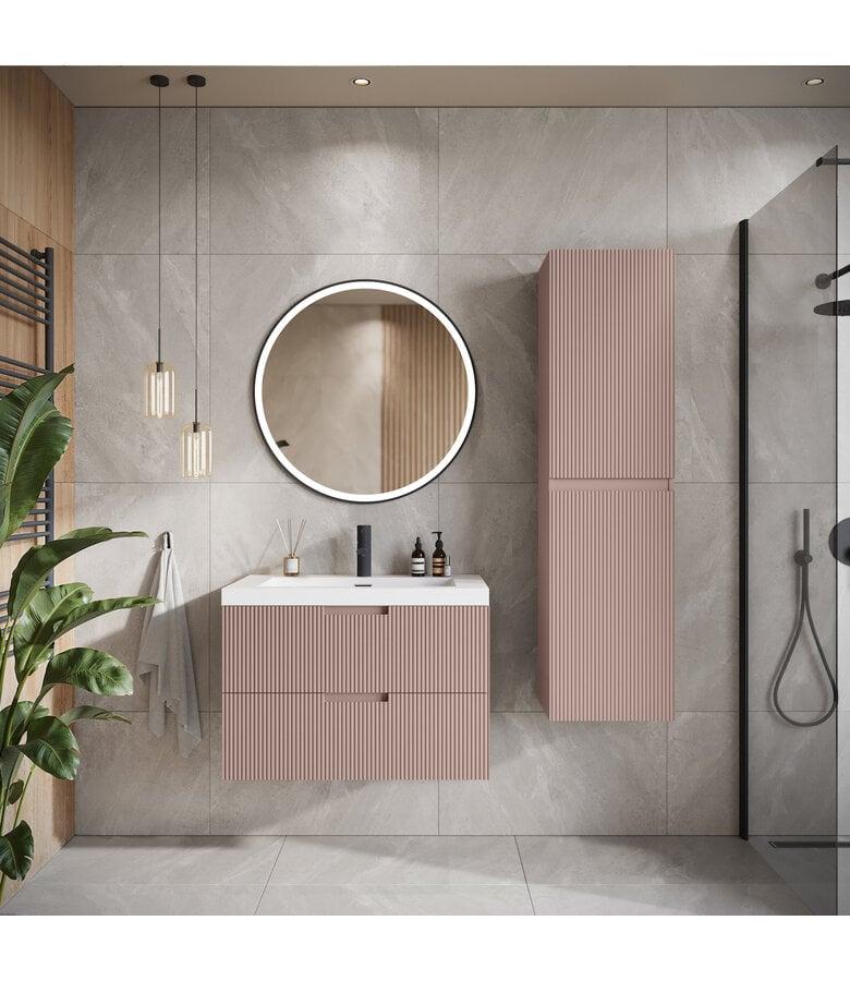 Badplaats Badkamermeubel Thermis 80cm - Mat Roze