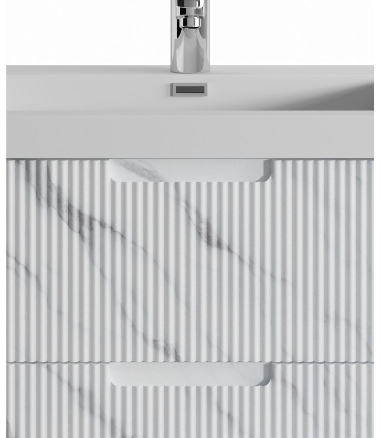 Badplaats Badkamermeubel Thermis 80cm - Wit Marmer