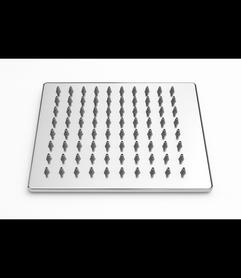 Badplaats Douchekop Vierkant 20 X 20 Cm - Chroom