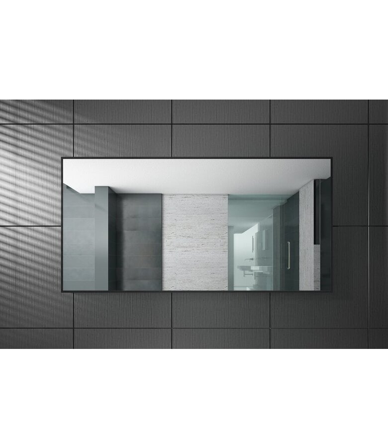 Badplaats Spiegel Concave 140 X 60 Cm - Zwart