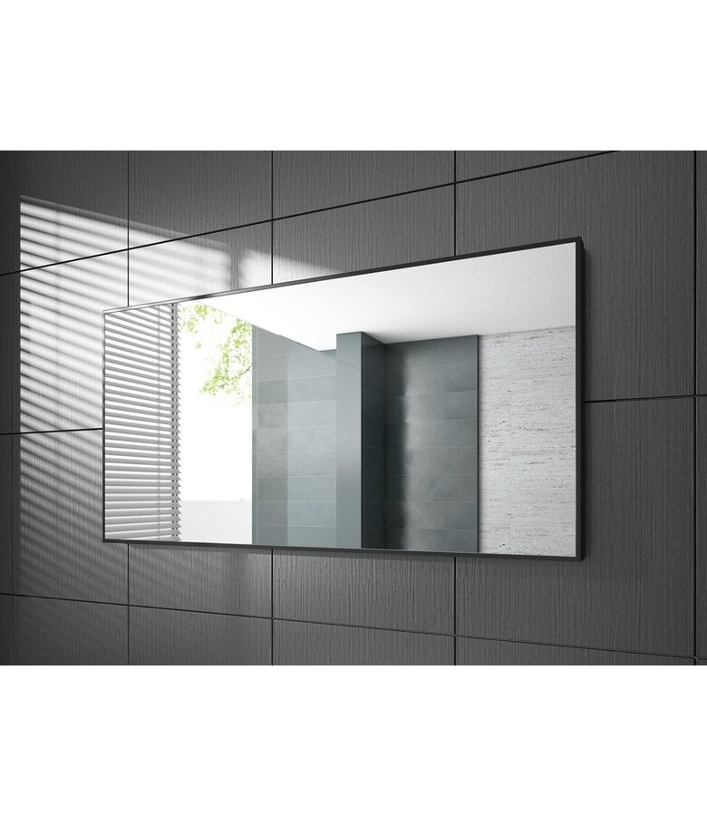 Badplaats Spiegel Concave 140 X 60 Cm - Zwart