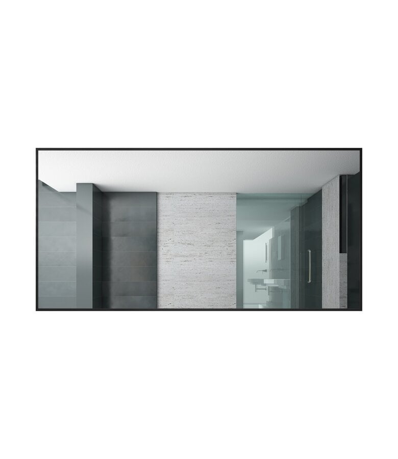 badplaats Spiegel Concave 140 x 60 cm - zwart