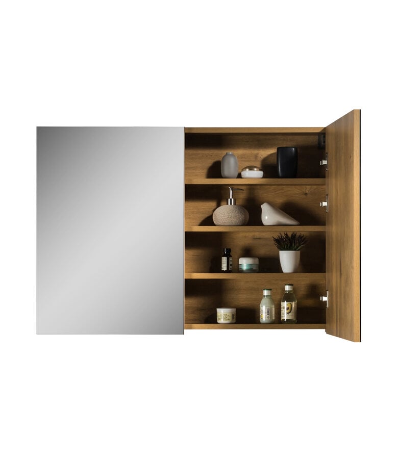 Badplaats Spiegelkast Cuba 100 X 16 X 72 Cm - Eiken