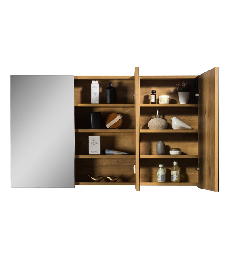 Badplaats Spiegelkast Cuba 120 X 16 X 70 Cm - Eiken