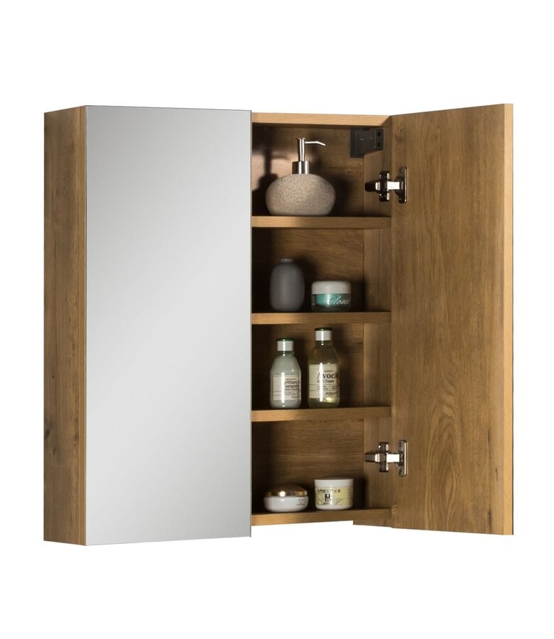 Badplaats Spiegelkast Cuba 60 X 16 X 72 Cm - Eiken