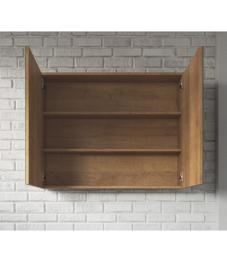 Badplaats Spiegelkast Cuba 80 X 16 X 72 Cm - Eiken