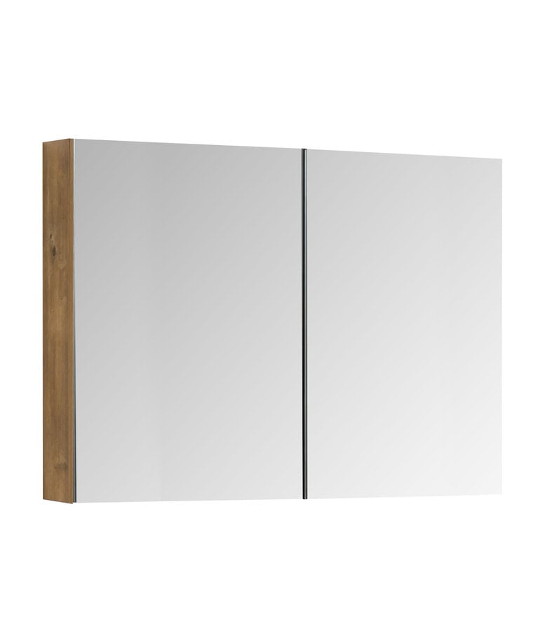 badplaats Spiegelkast Cuba 90 x 16 x 72 cm - eiken