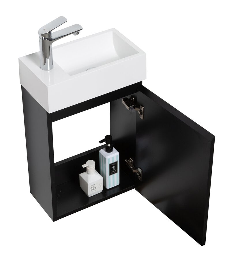 Badplaats Toiletmeubel Angela 40cm - Mat Zwart