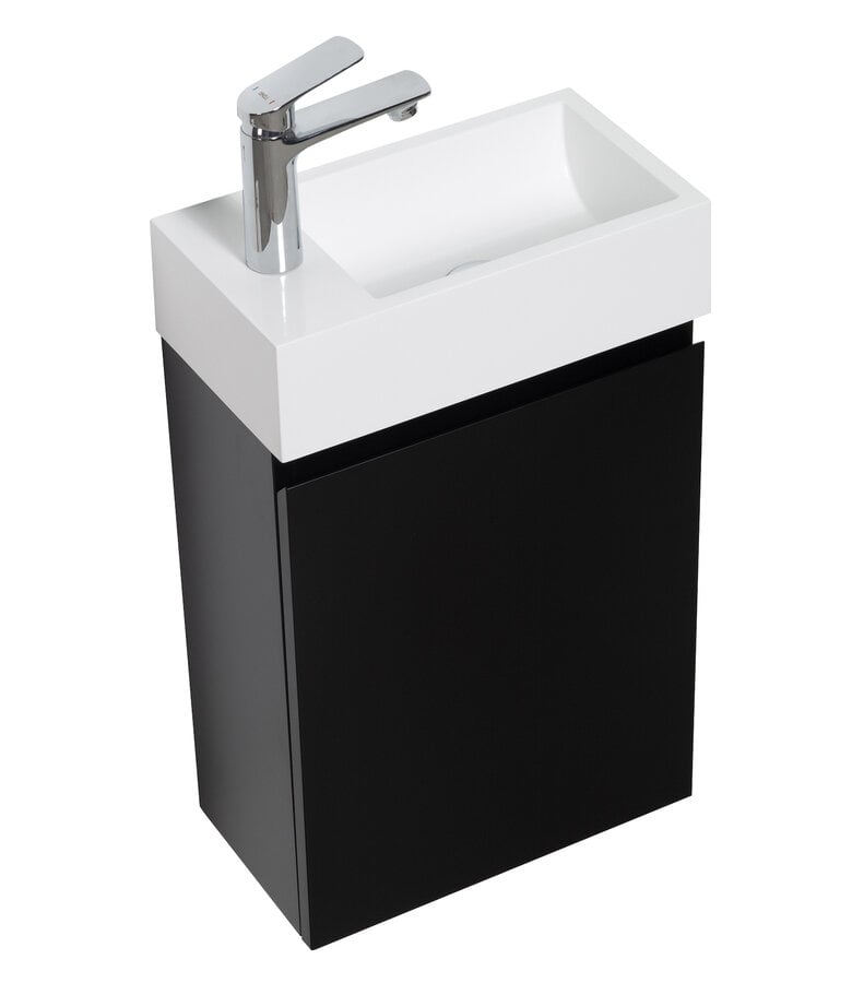 Badplaats Toiletmeubel Angela 40cm - Mat Zwart