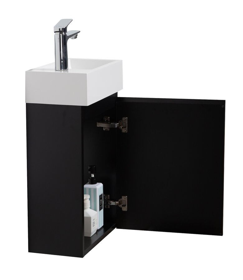 Badplaats Toiletmeubel Angela 40cm - Mat Zwart