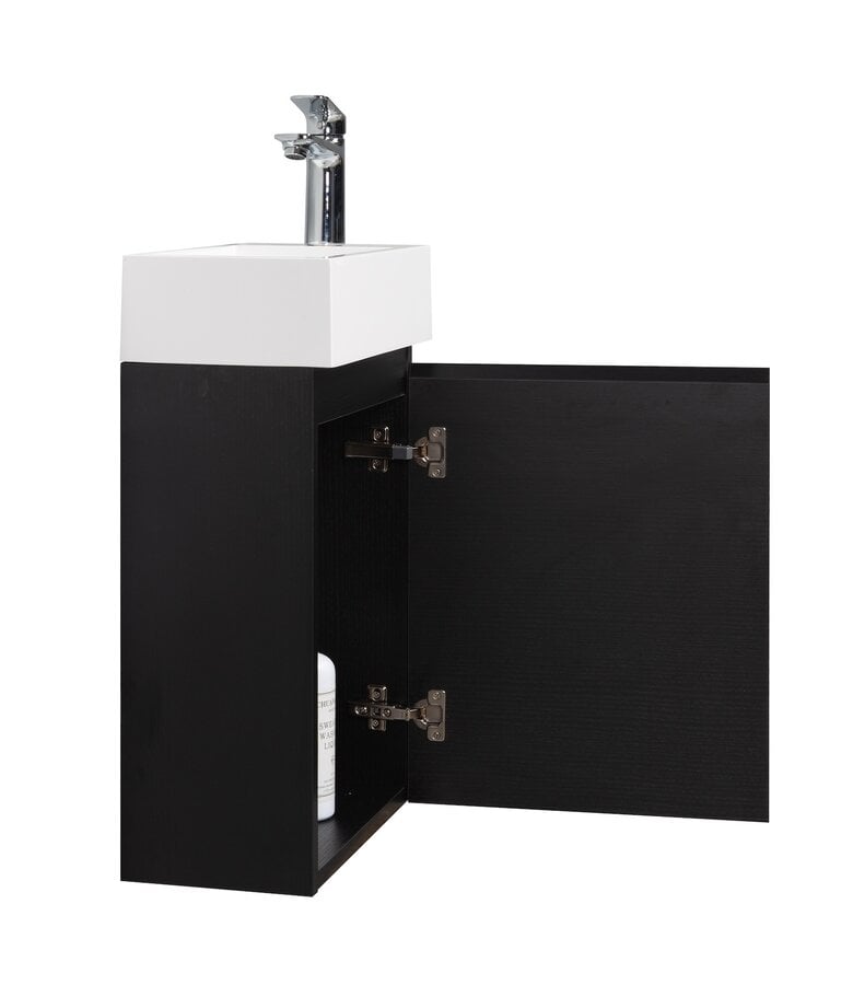 Badplaats Toiletmeubel Angela 40cm - Zwart Houtnerf