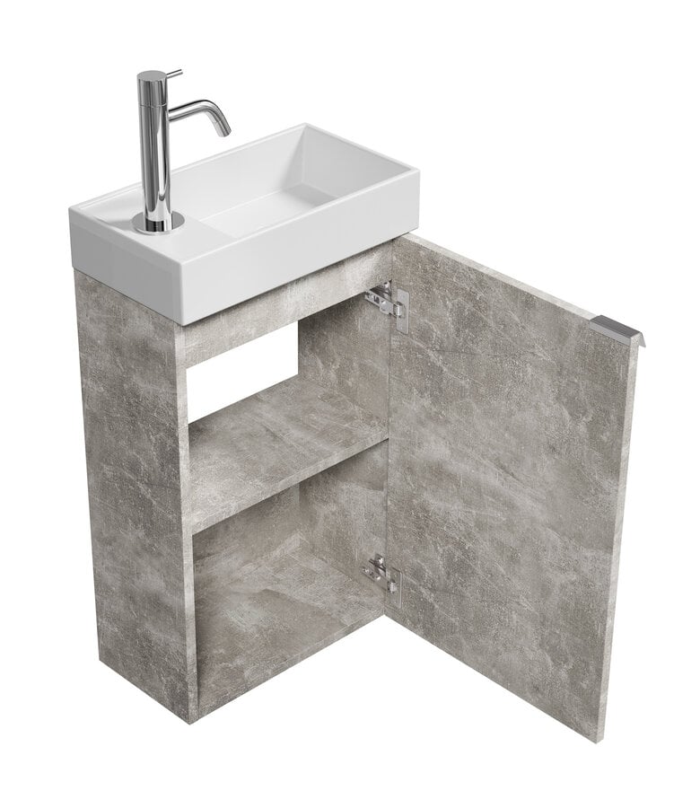 Badplaats Toiletmeubel Apollo 40cm - Beton Grijs