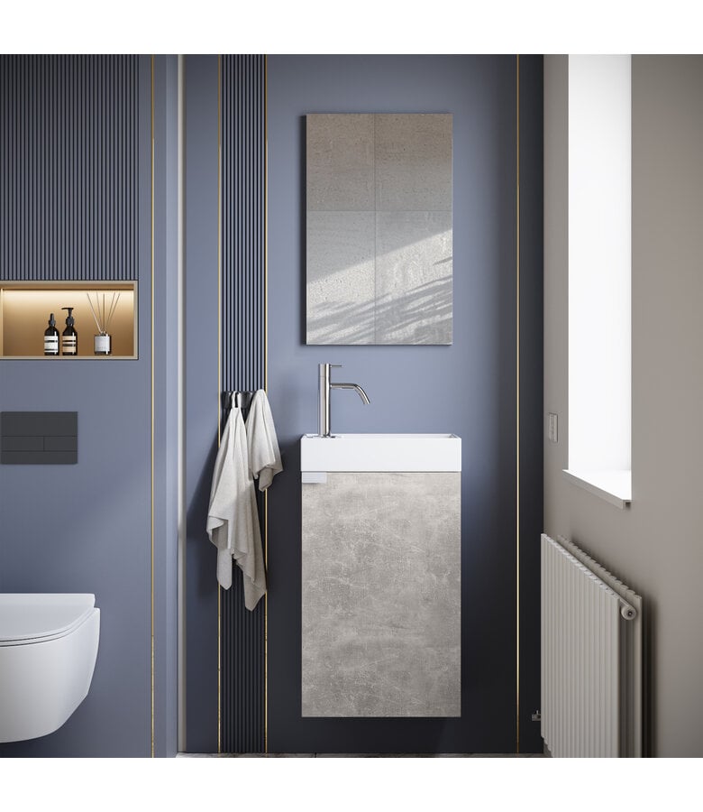 Badplaats Toiletmeubel Apollo 40cm - Beton Grijs