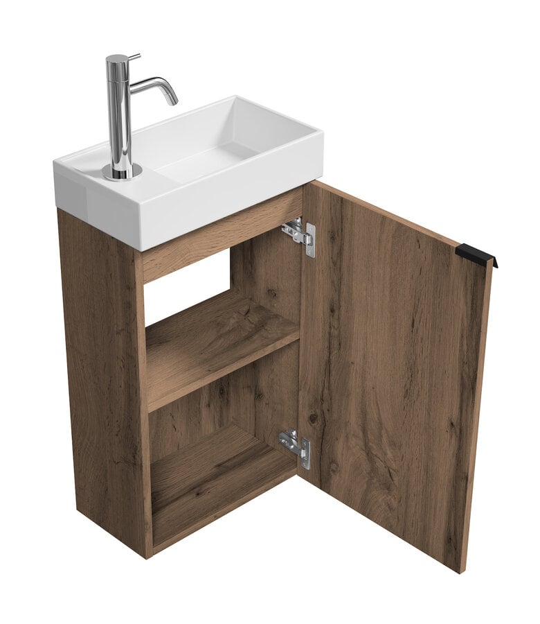 Badplaats Toiletmeubel Apollo 40cm - Bruin Eiken