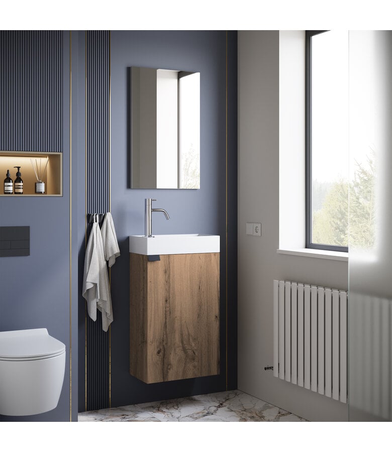 Badplaats Toiletmeubel Apollo 40cm - Bruin Eiken