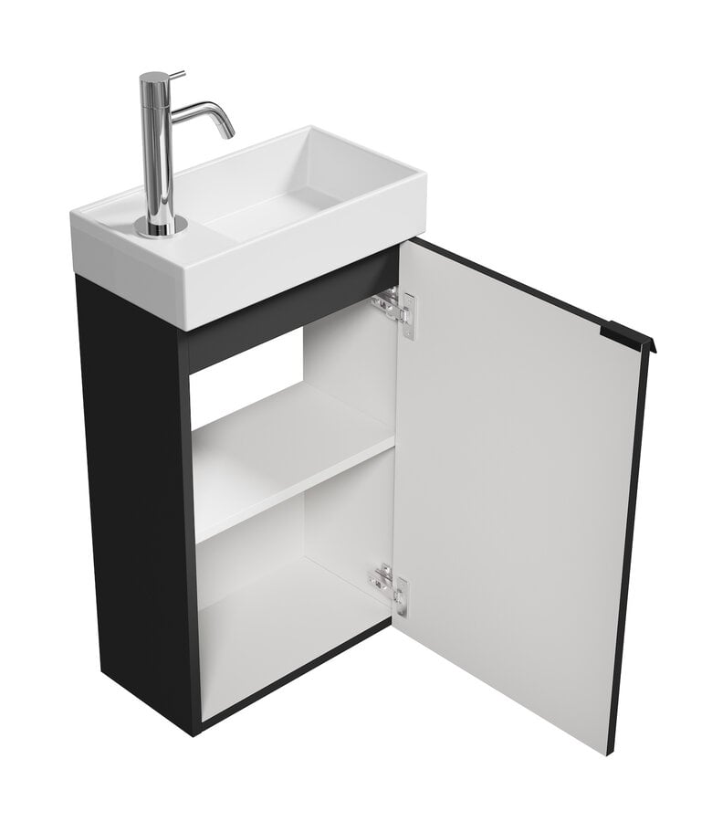 Badplaats Toiletmeubel Apollo 40cm - Mat Zwart