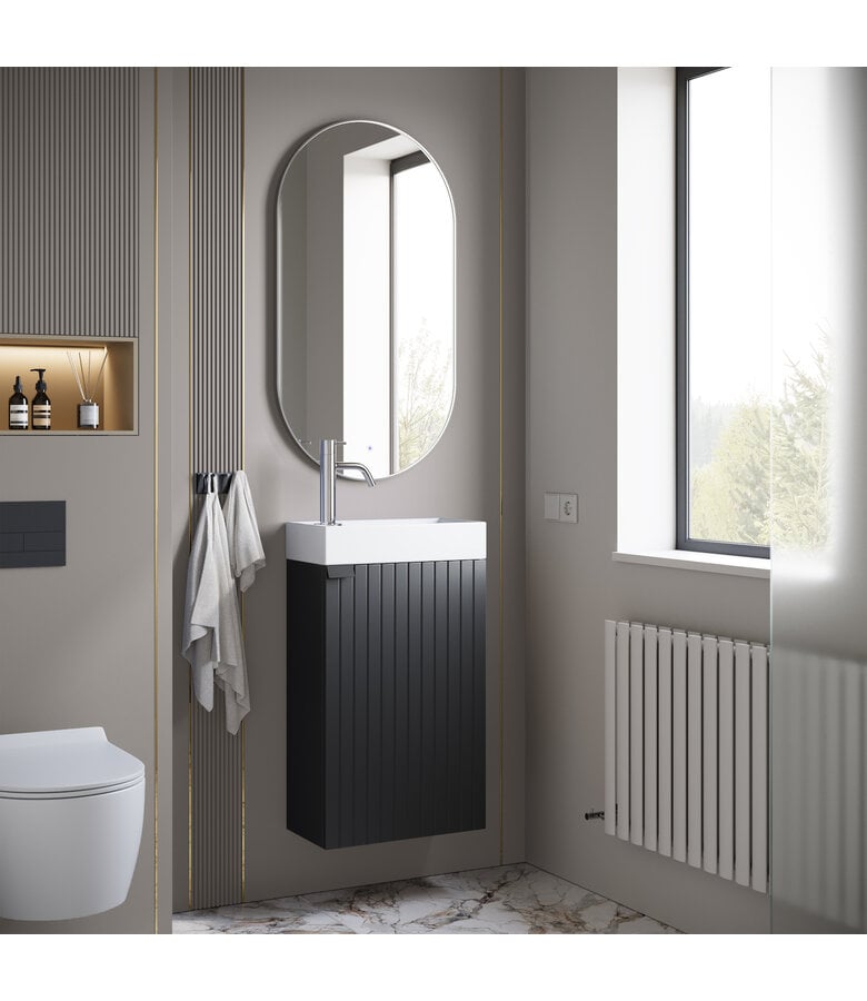 Badplaats Toiletmeubel Bosco 40cm - Mat Zwart