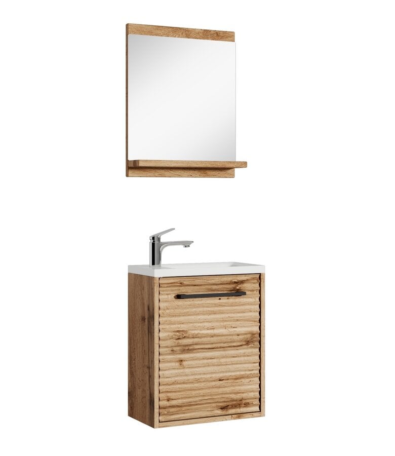 badplaats Toiletmeubel Etna 40cm met spiegel - eiken