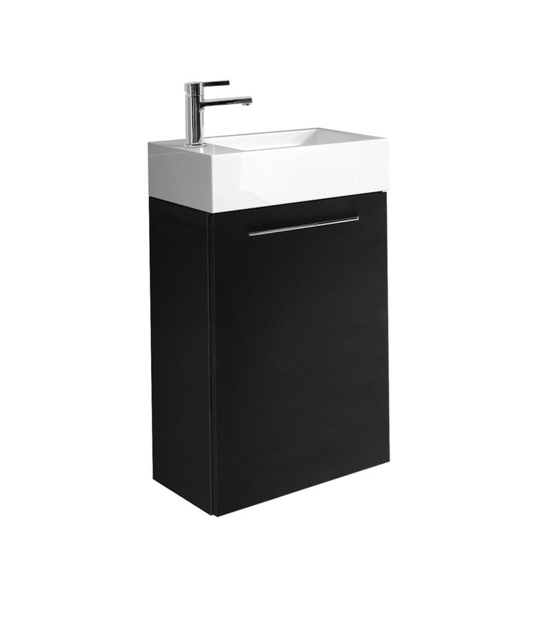 Badplaats Toiletmeubel Madrid 40cm - Zwart Houtnerf
