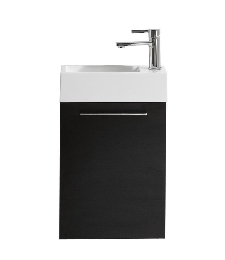 Badplaats Toiletmeubel Madrid 40cm - Zwart Houtnerf