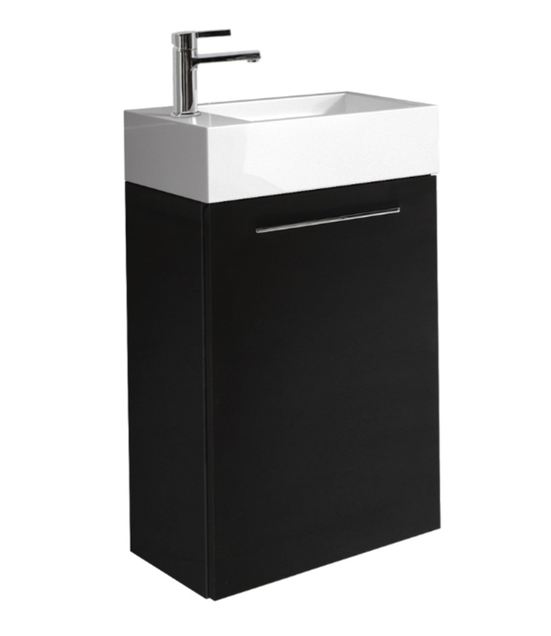 badplaats Toiletmeubel Madrid 40cm - zwart houtnerf