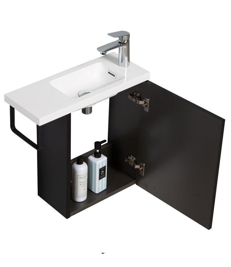 Badplaats Toiletmeubel Neves 55cm - Mat Zwart