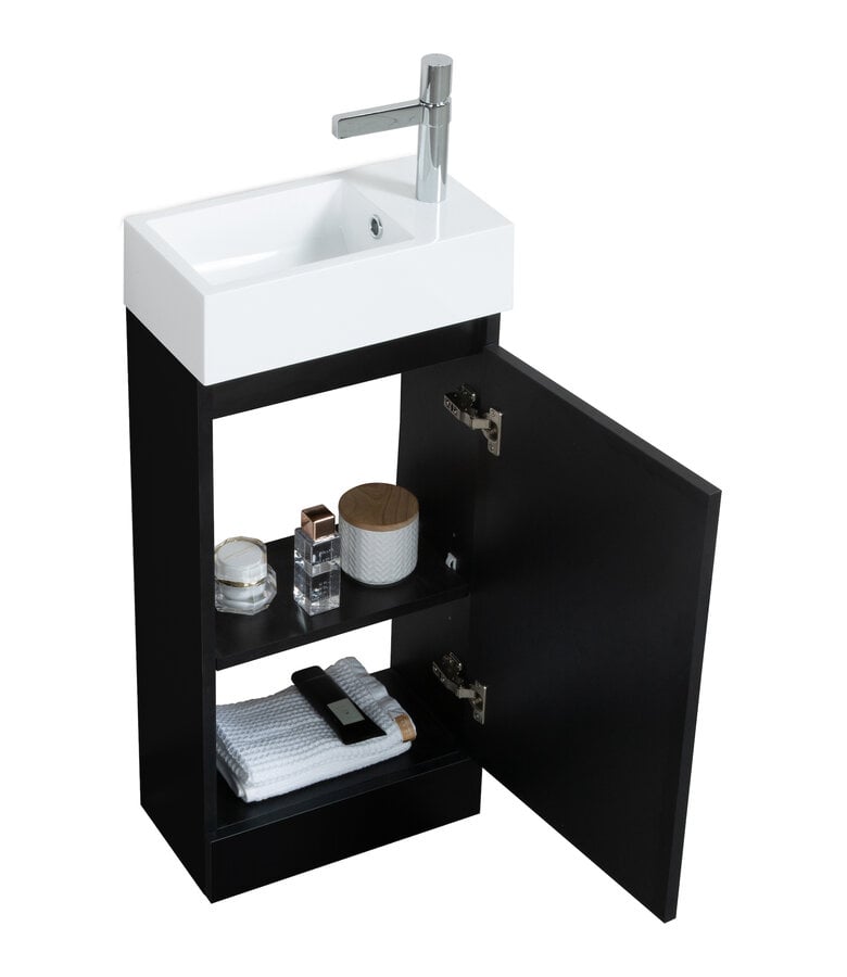 Badplaats Toiletmeubel Peru 40cm - Mat Zwart