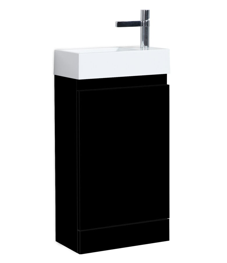 badplaats Toiletmeubel Peru 40cm - mat zwart