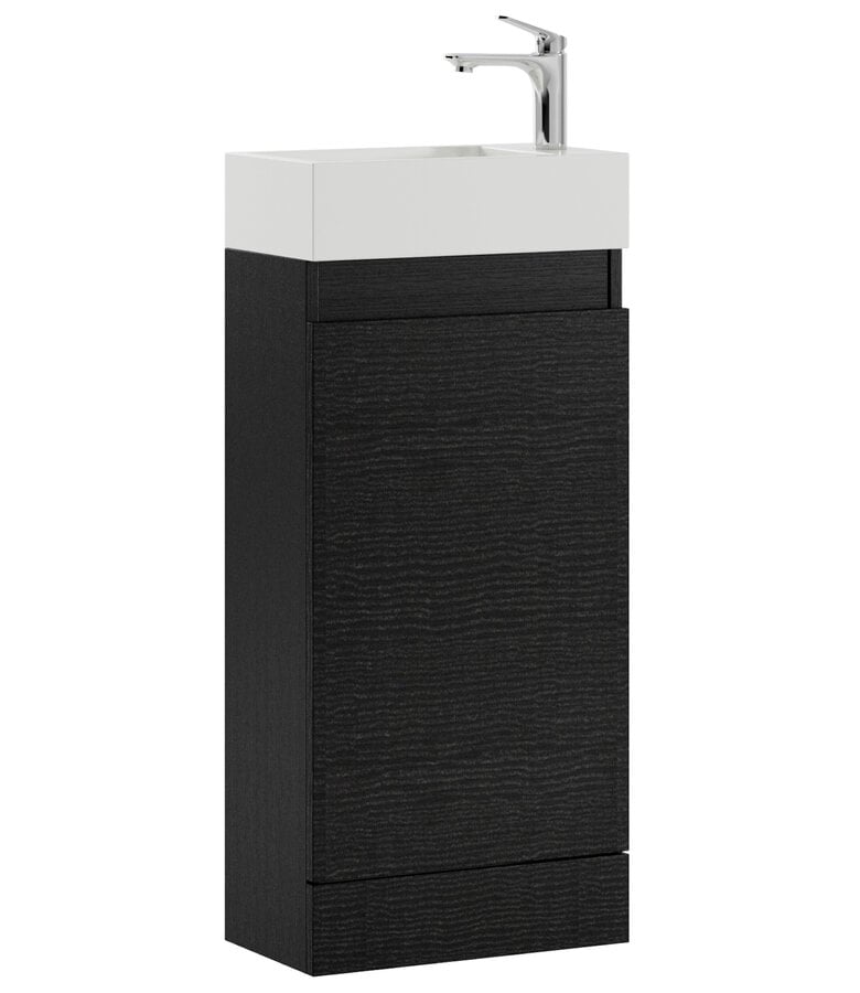 badplaats Toiletmeubel Peru 40cm - zwart houtnerf