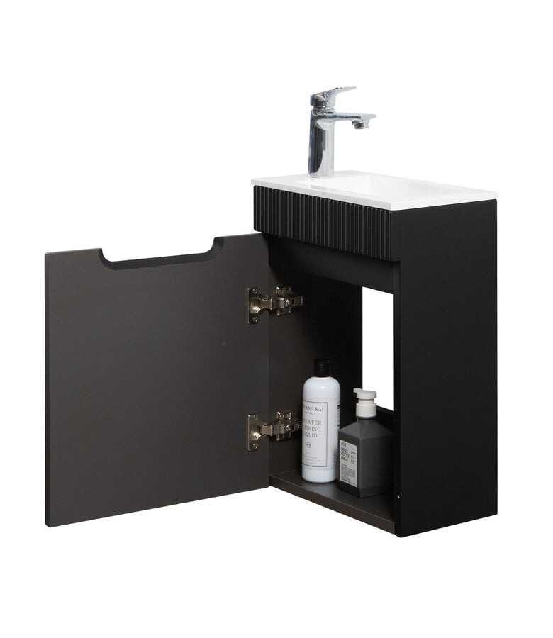 Badplaats Toiletmeubel Thermis 40cm - Mat Zwart