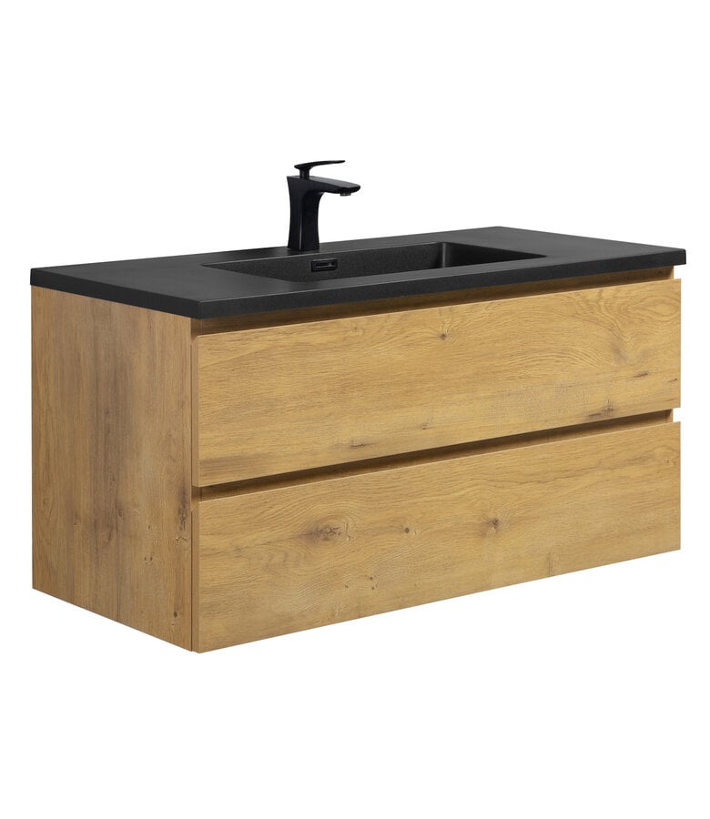 Badplaats Wastafel Angela 100cm - Zwart