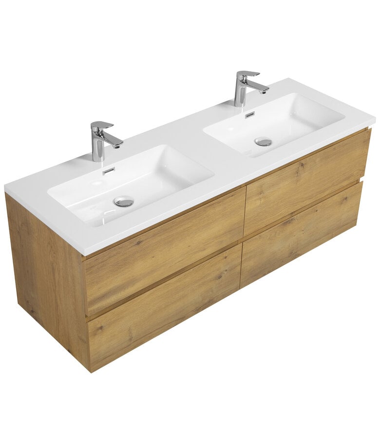 Badplaats Wastafel Angela 140cm - Wit