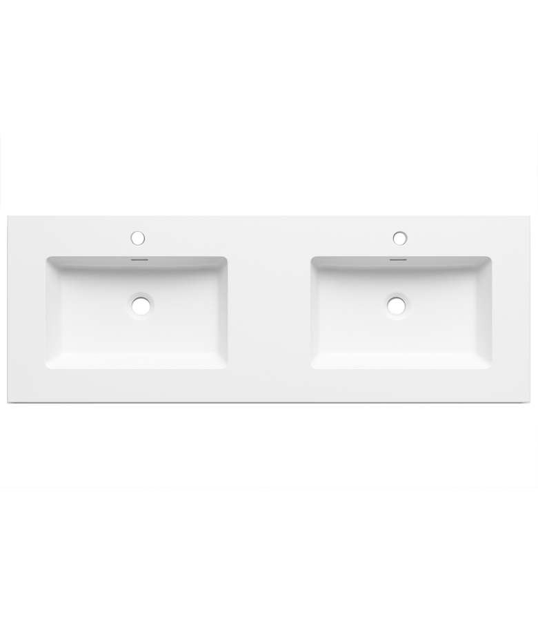 Badplaats Wastafel Angela 160cm - Wit