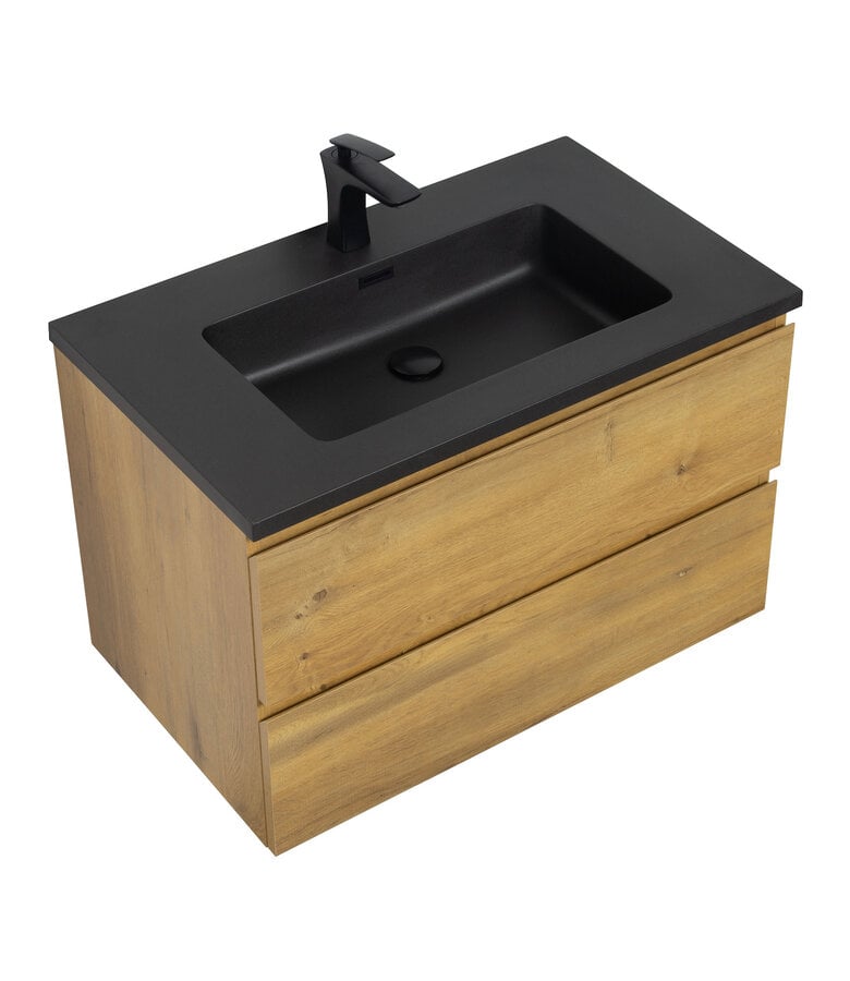 Badplaats Wastafel Angela 80cm - Zwart