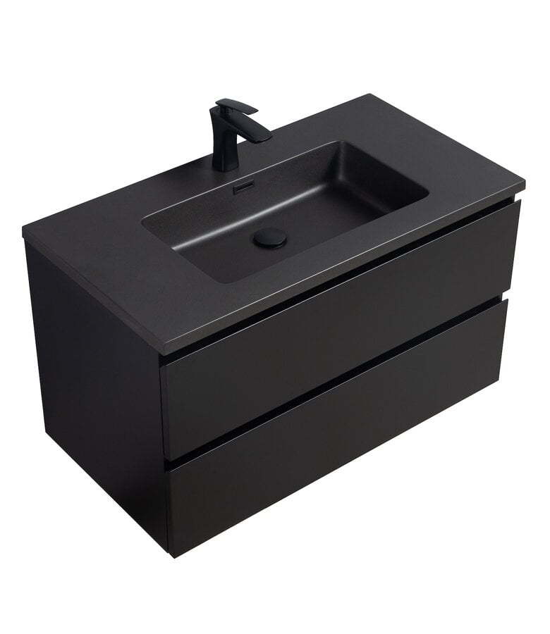 Badplaats Wastafel Angela 90cm - Zwart